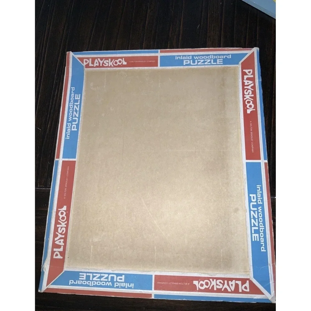 Vintage 1973 Playskool Carousel Horse Inlaid Woodboard Tray‎ Puzzle 21 Piece